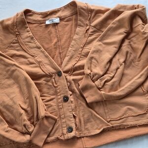 Zenana Outfitters Terracotta Crop Cardigan